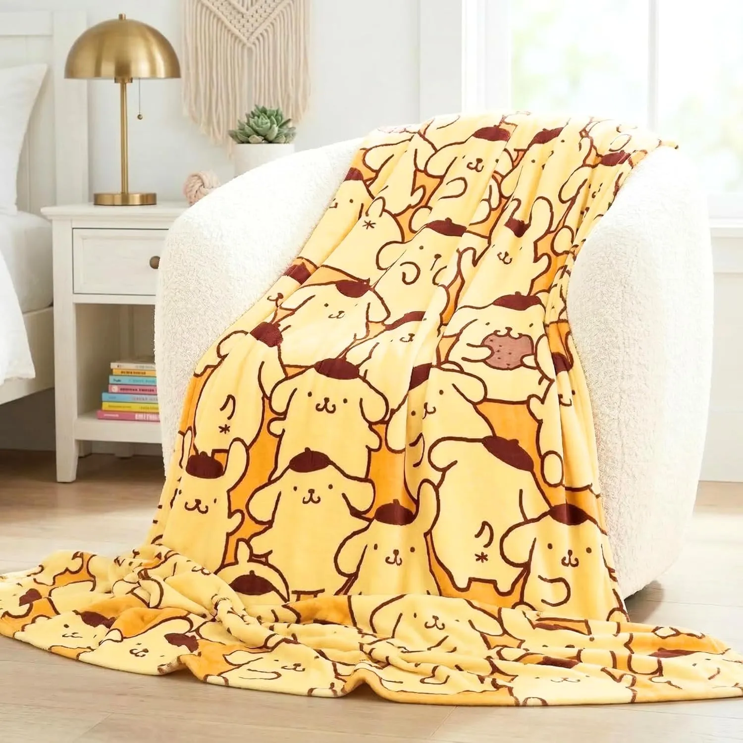 Hello Kitty Pompompurin Throw Blanket (On Repeat) pledd