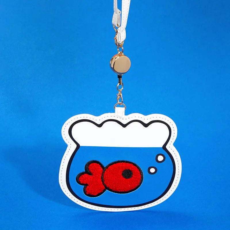 Hello Kitty Red Classic Goldfish Card Case kortholder med ID-vindu