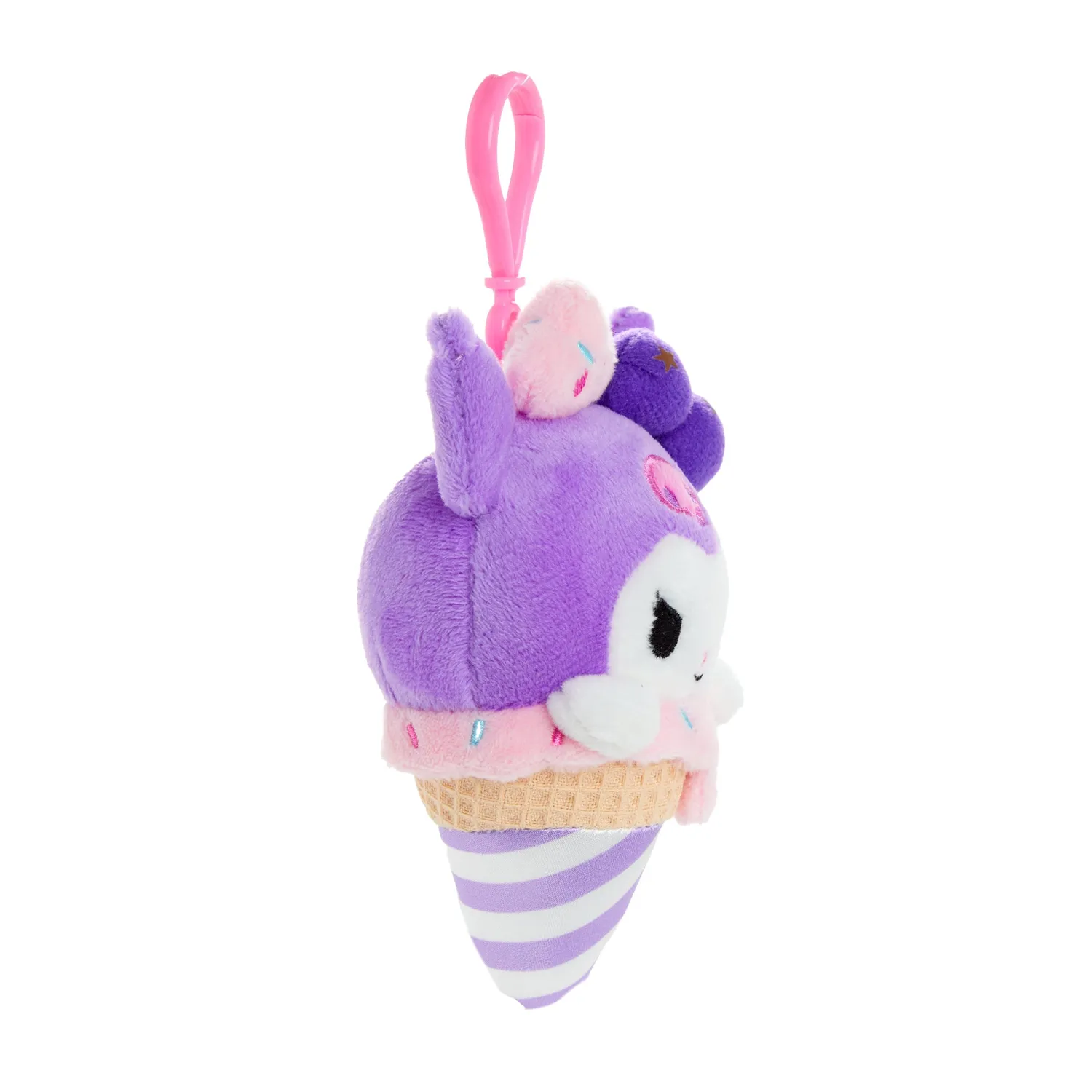 Hello Kitty Ice Cream Treat Series Kuromi Plush Mascot Clip bamseklips