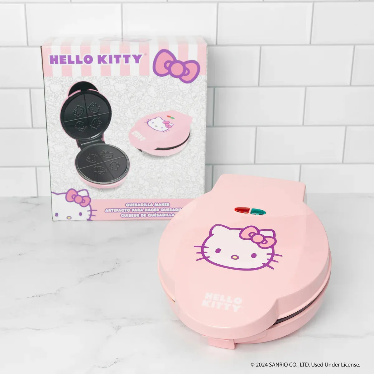 Hello Kitty Quesadilla Maker elektrisk quesadillajern 120 V non-stick