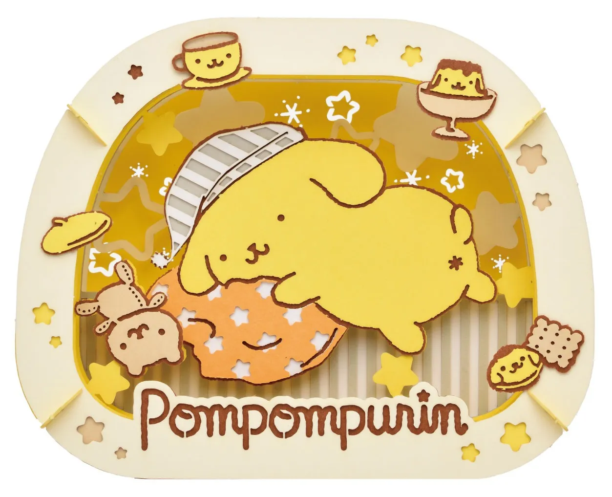 Hello Kitty Pompompurin Nemunemu Purin Paper Theater byggesett