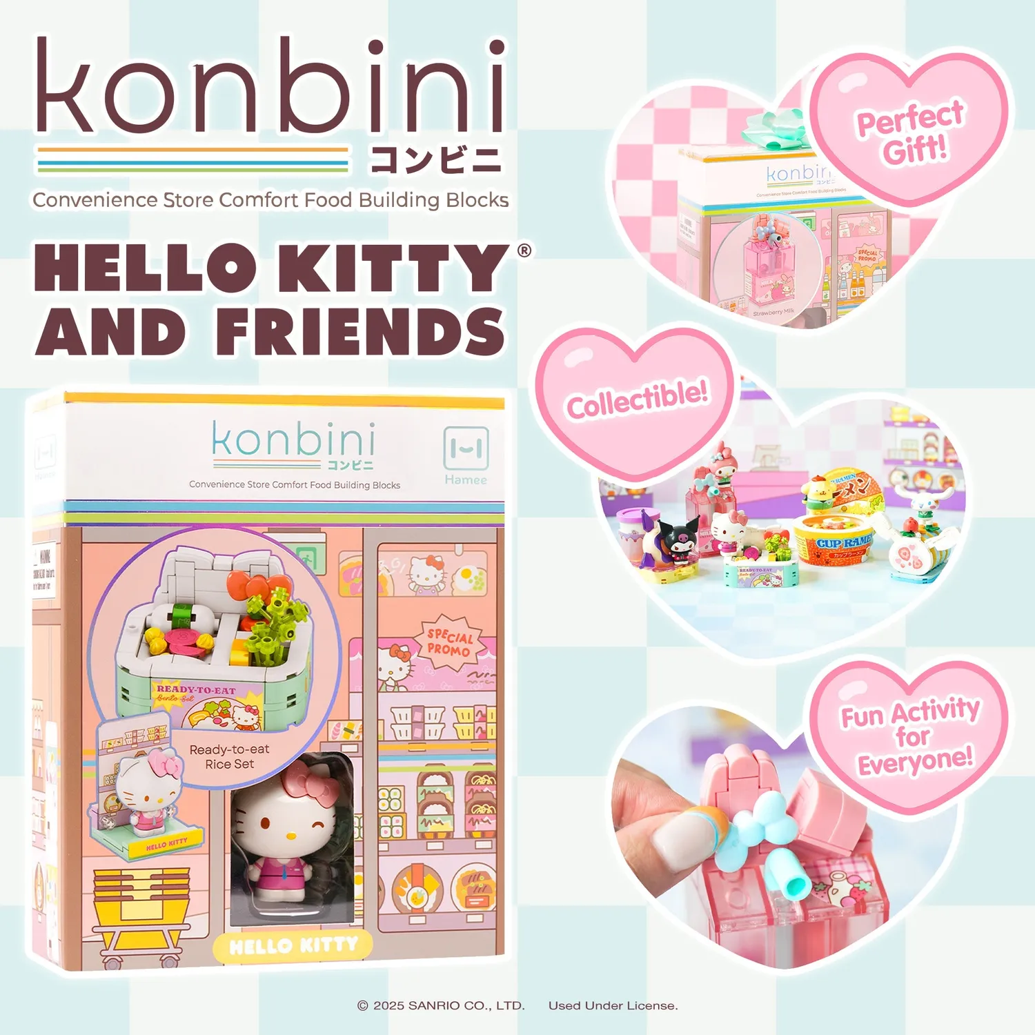 Hello Kitty Konbini Building Blocks Set Ready-to-Eat Rice byggesett