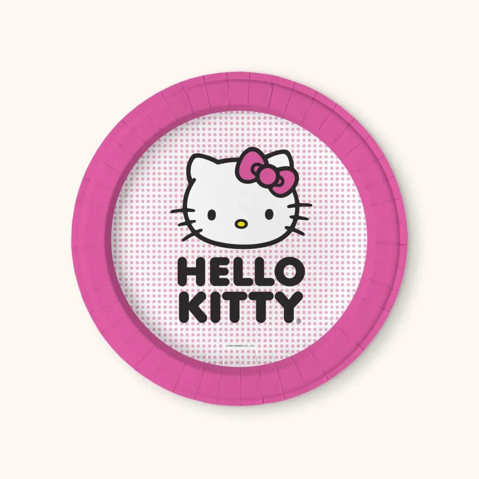 Hello Kitty x Studio Oh! Pink Dots desserttallerkener 16-pakning