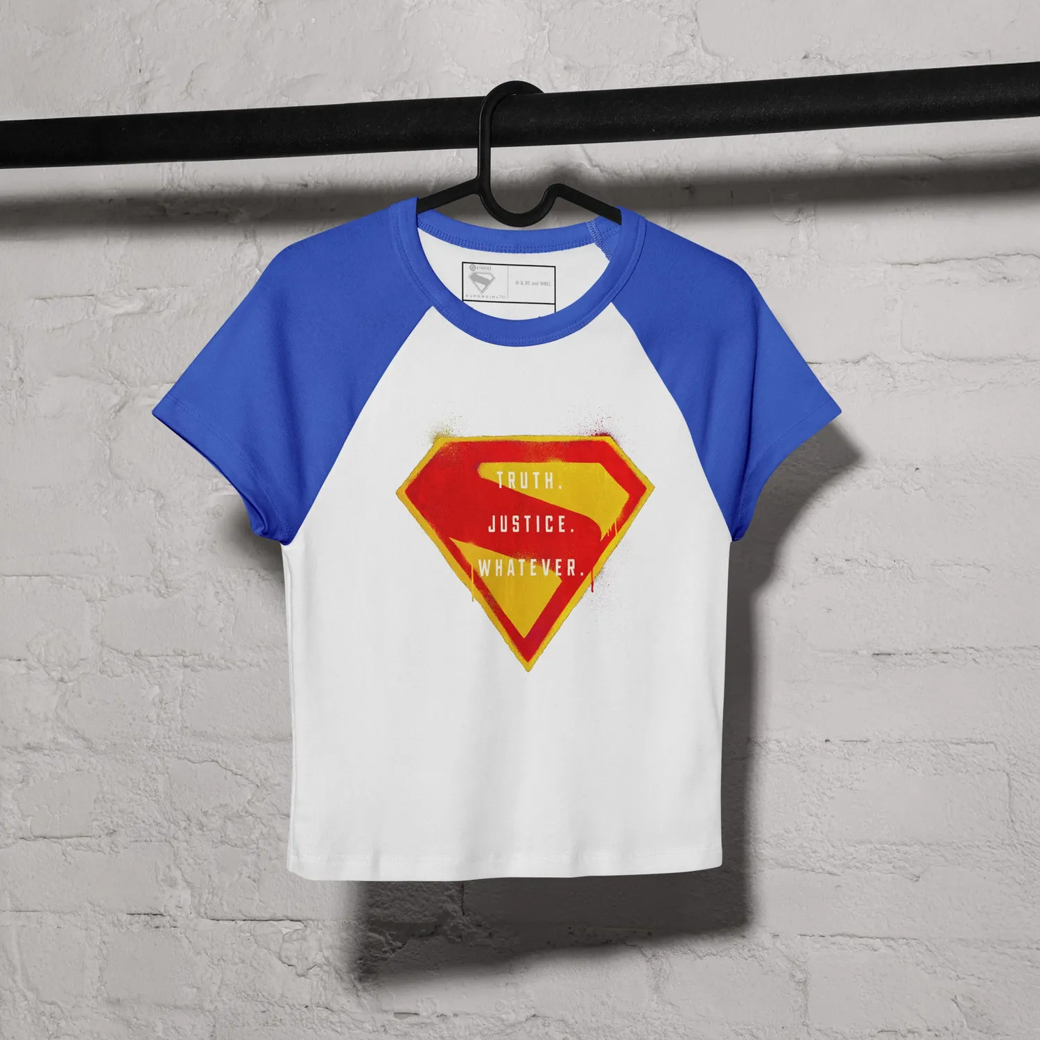 Supergirl (2026 Movie) Truth Justice Whatever baby-T-skjorte hvit/blå