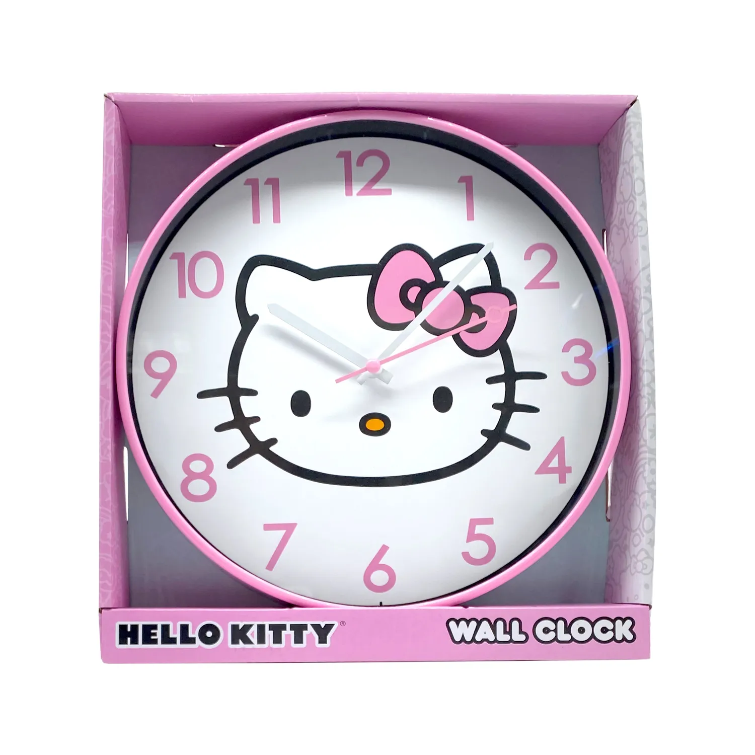 Hello Kitty Classic rosa analog veggklokke