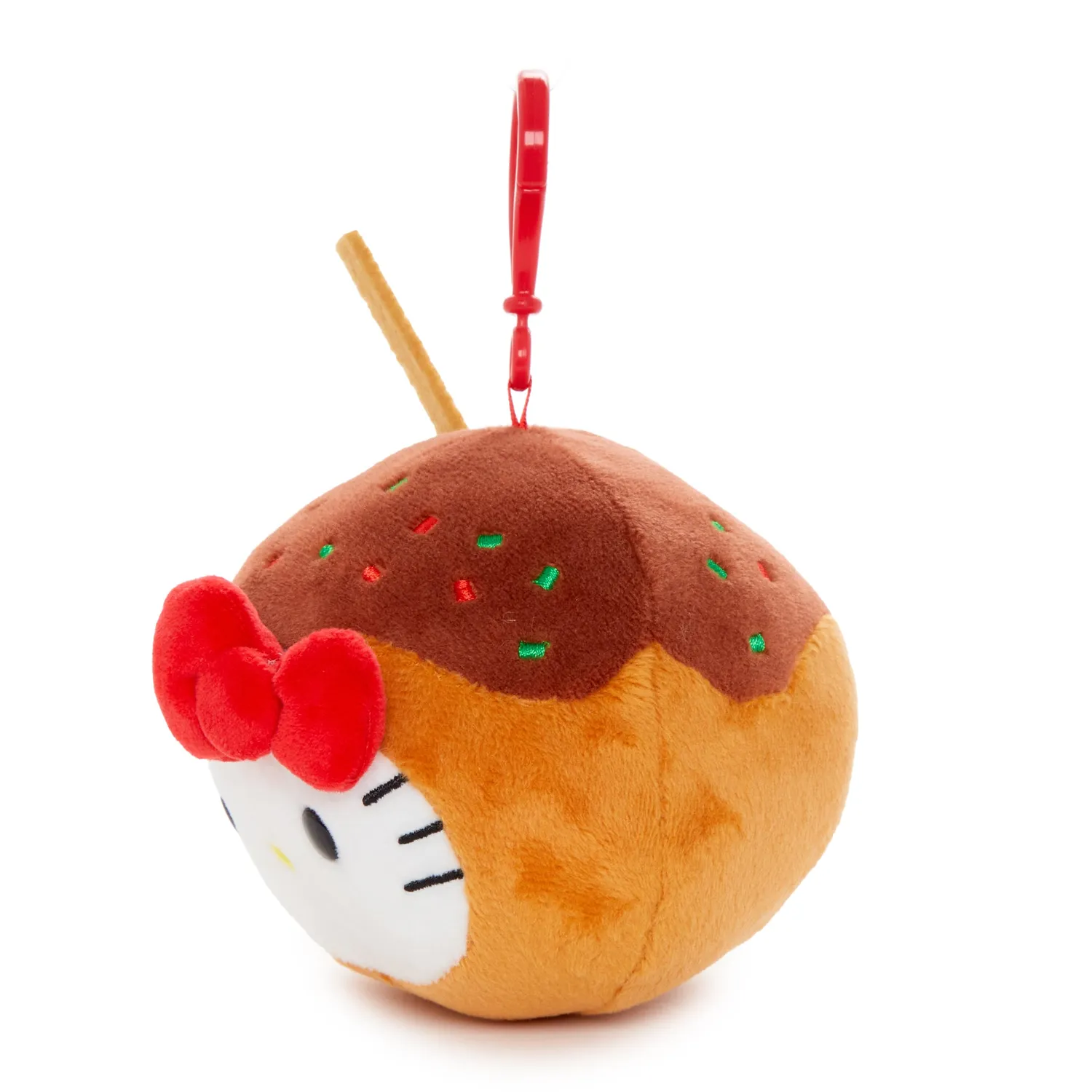 Hello Kitty Takoyaki plysjmaskot med klips 10 cm