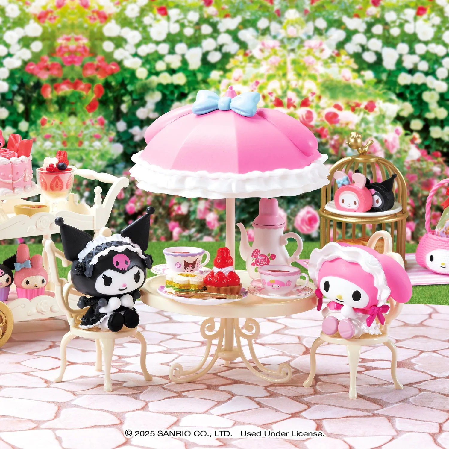 Hello Kitty Re-Ment My Melody & Kuromi Sweet Tea Party Blind Box Figure Set minifigurer
