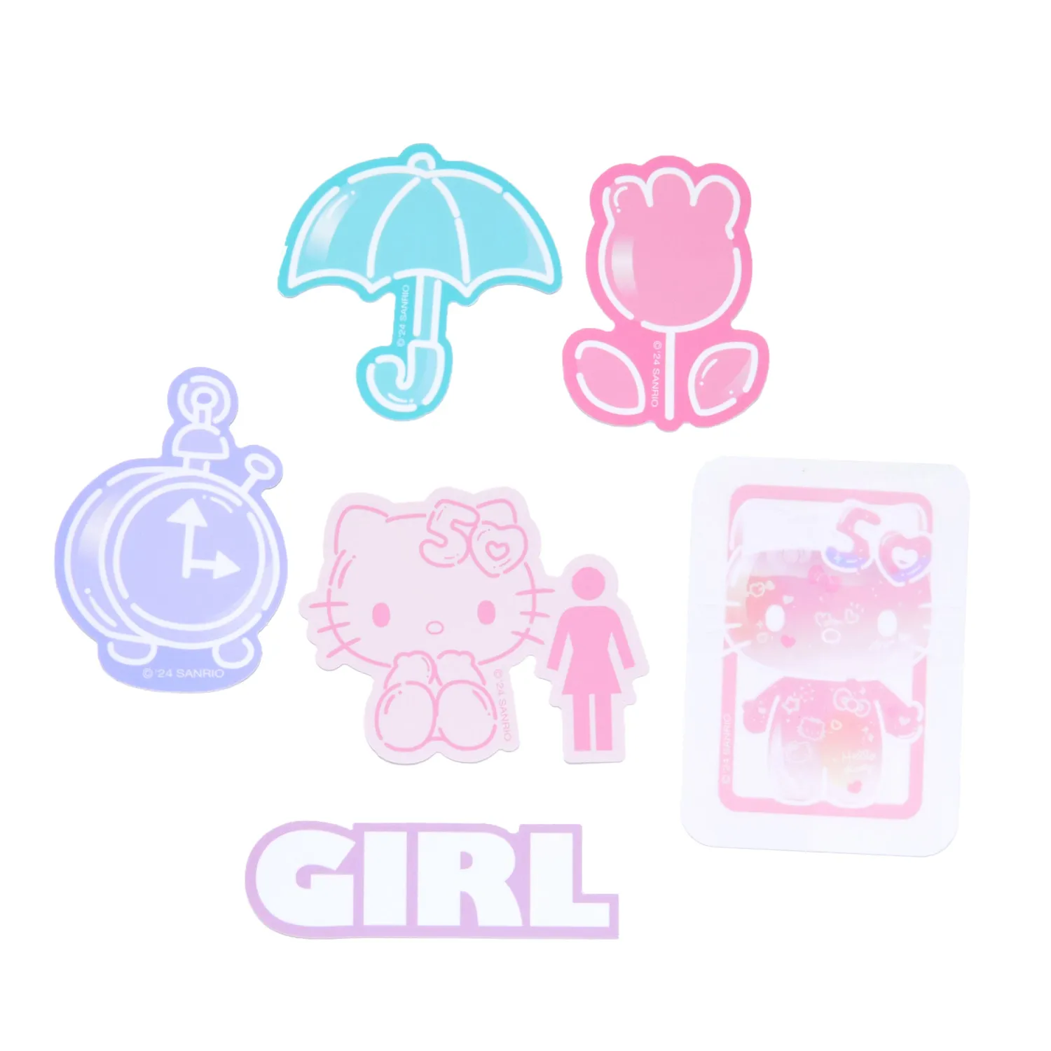 Hello Kitty x GIRL 50th Anniversary klistremerker 6 stk