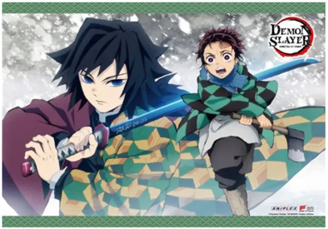 Anitaku Demon Slayer Giyu and Tanjiro veggscroll 31 x 43 tommer stoff