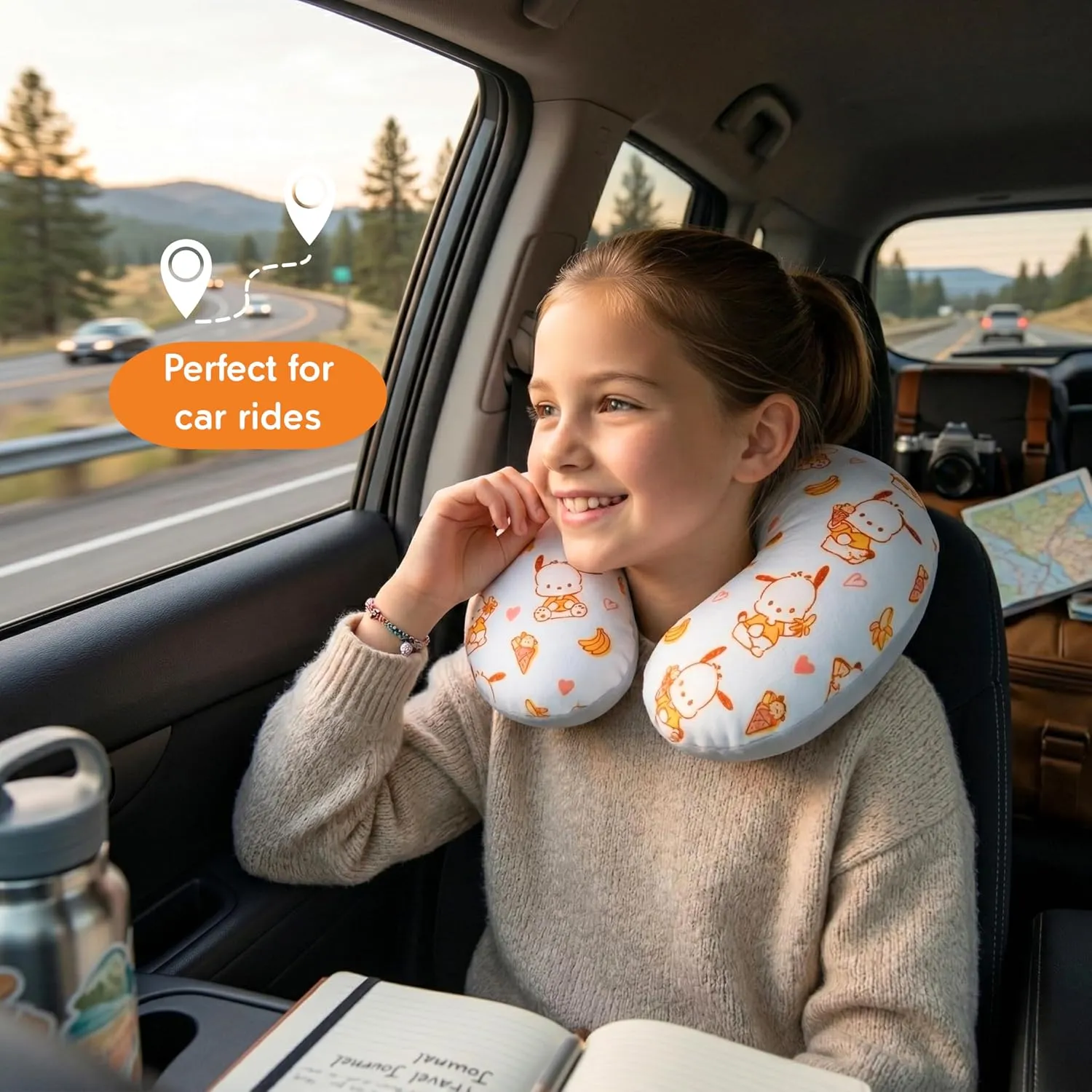 Hello Kitty Pochacco Travel Neck Pillow nakkepute bananer