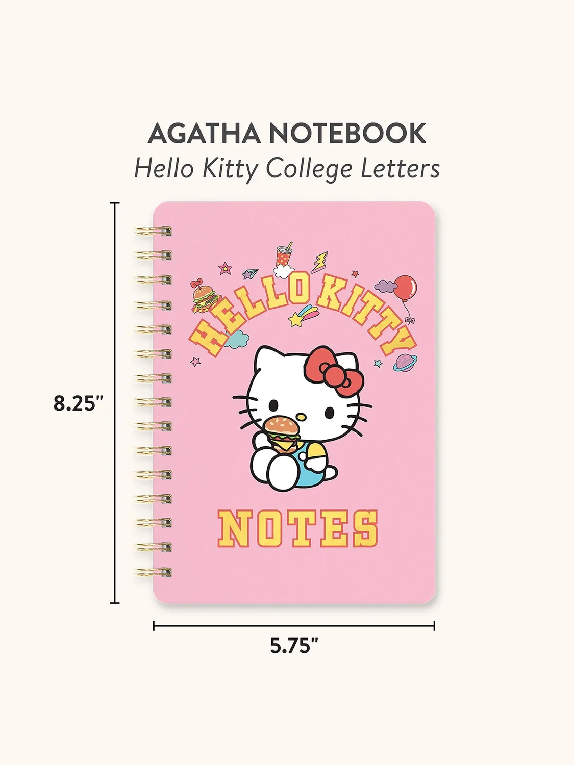 Hello Kitty x Studio Oh! College Letters Agatha notatbok