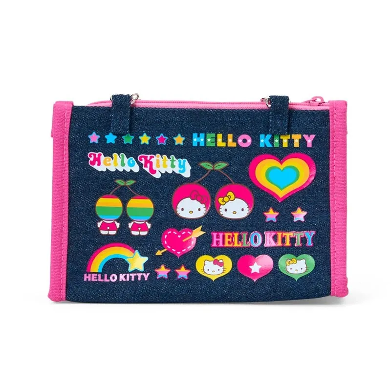 Hello Kitty Heisei Heart mini denim sminkepung med speil
