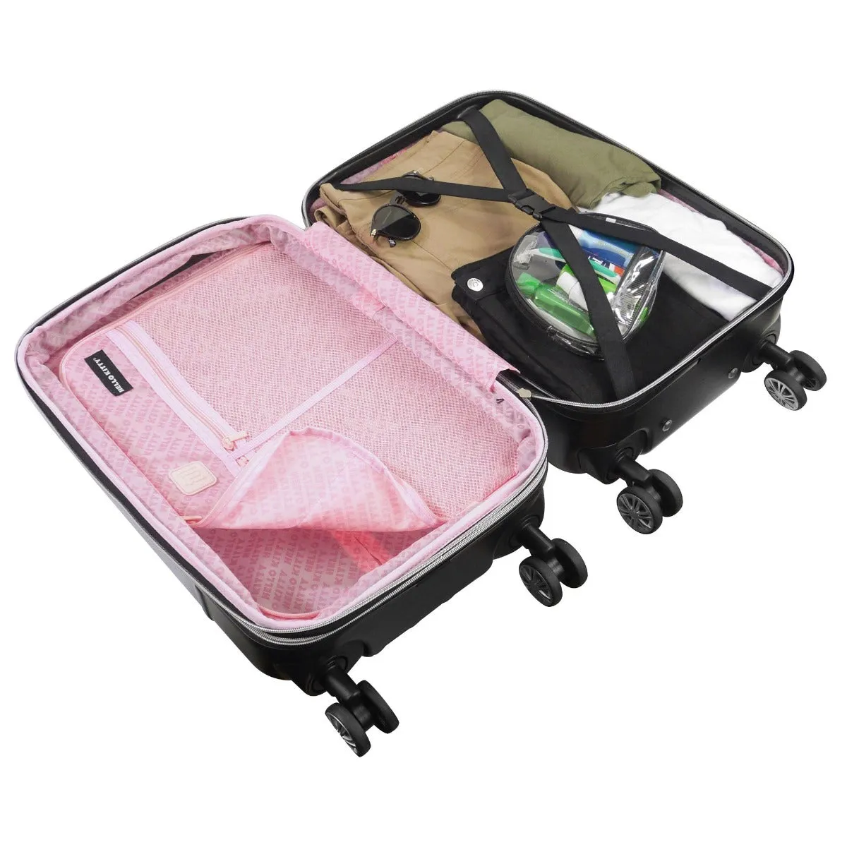 Hello Kitty x FUL 21-tommers kabinkoffert metallic rosa ABS