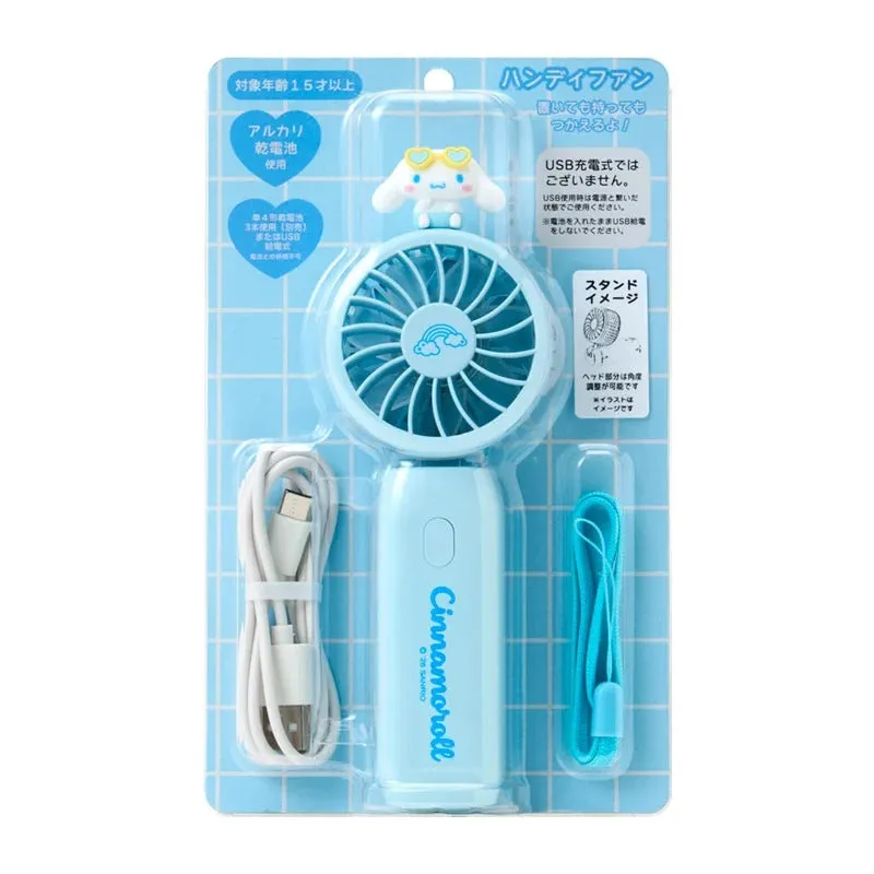 Hello Kitty Cinnamoroll 2-Way Portable Handy Fan håndvifte USB og batteri