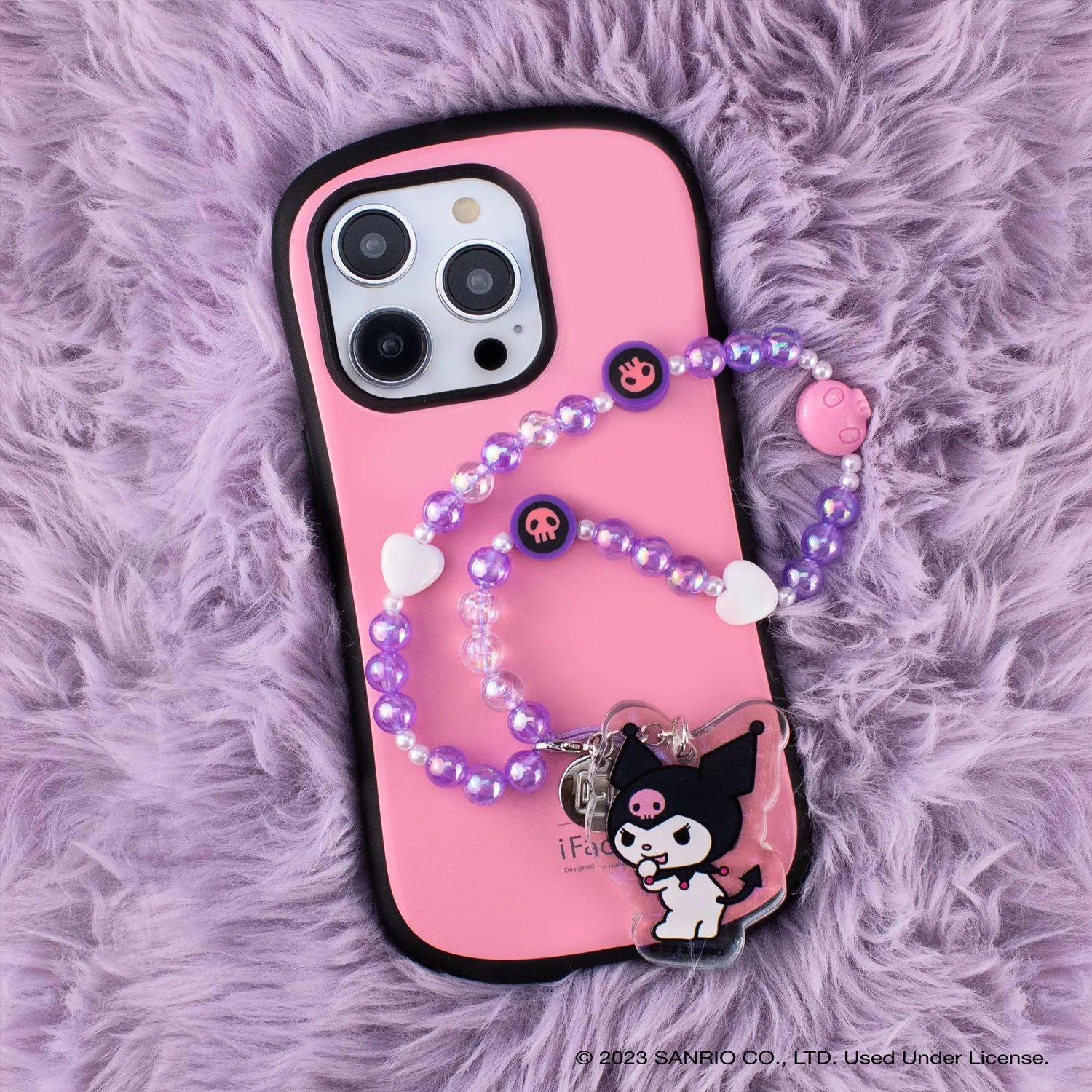 Hello Kitty Kuromi Beaded Charm Mobile Phone Wrist Strap mobilrem
