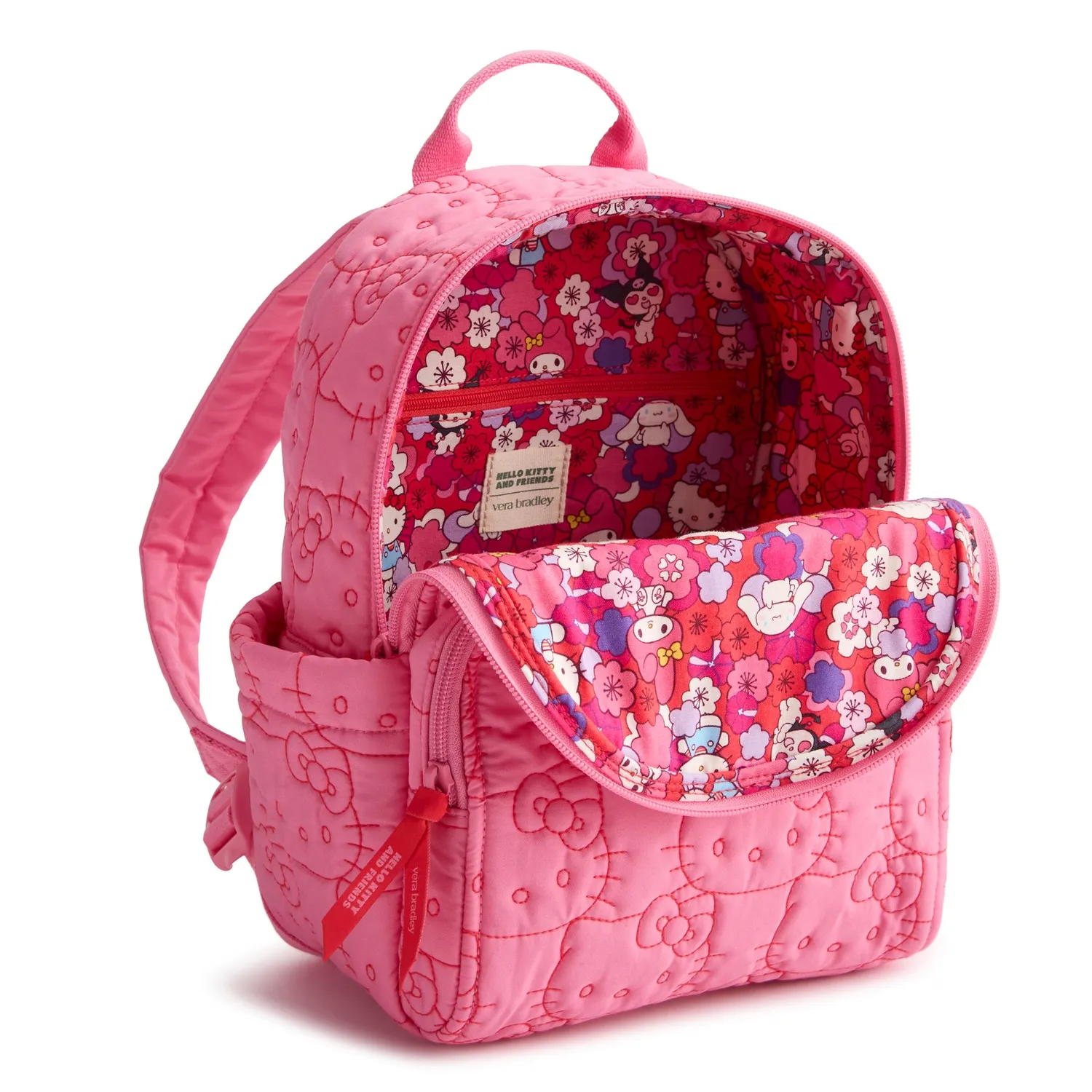 Hello Kitty x Vera Bradley Small Banbury Backpack liten rosa ryggsekk