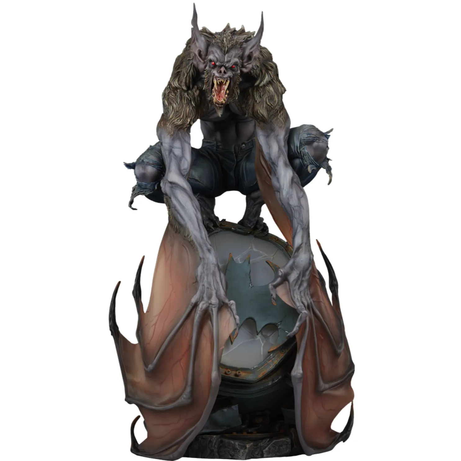 Batman Man-Bat Premium Format-figur med lysende Bat-Signal