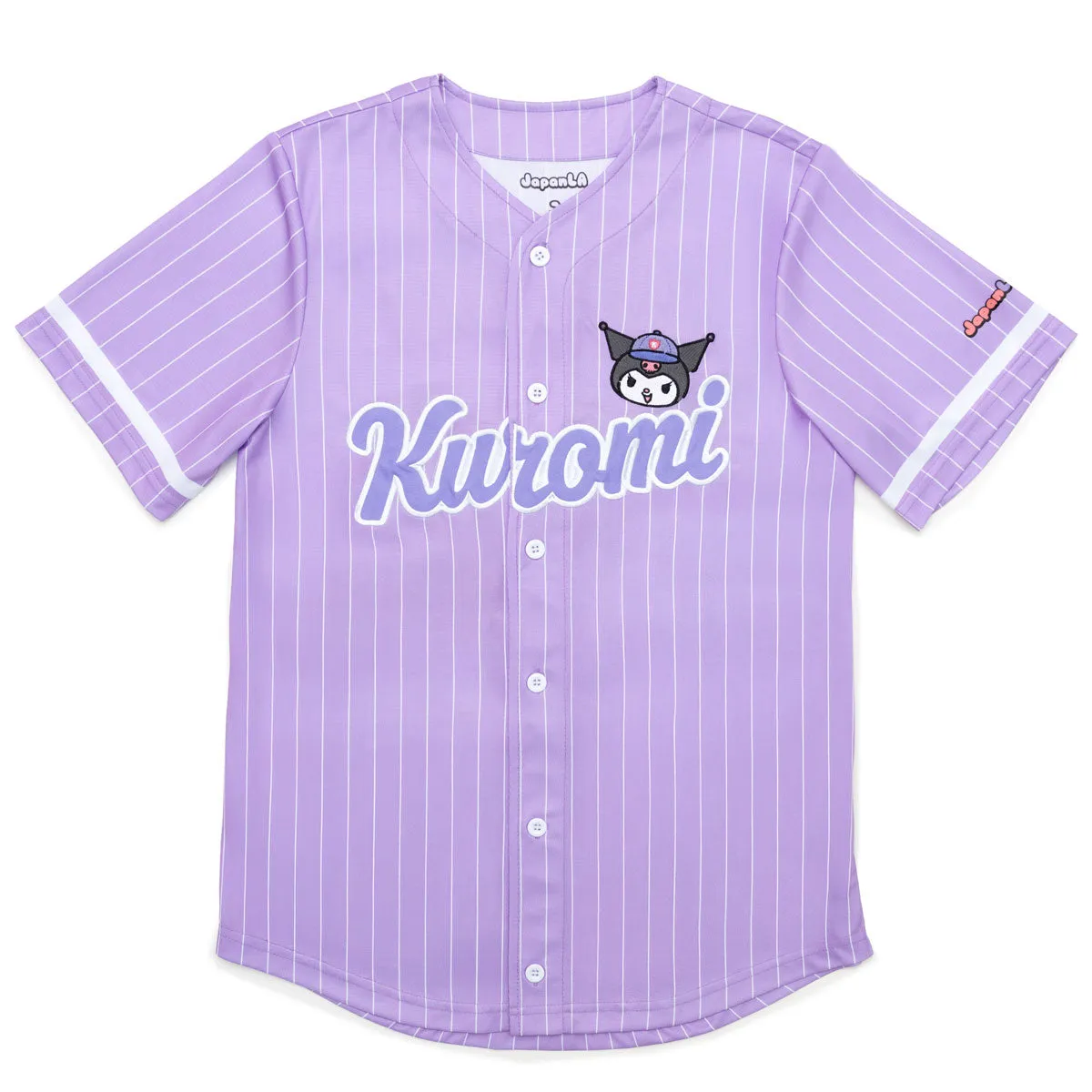 Hello Kitty Kuromi x JapanLA Baseball Jersey baseballtrøye lilla