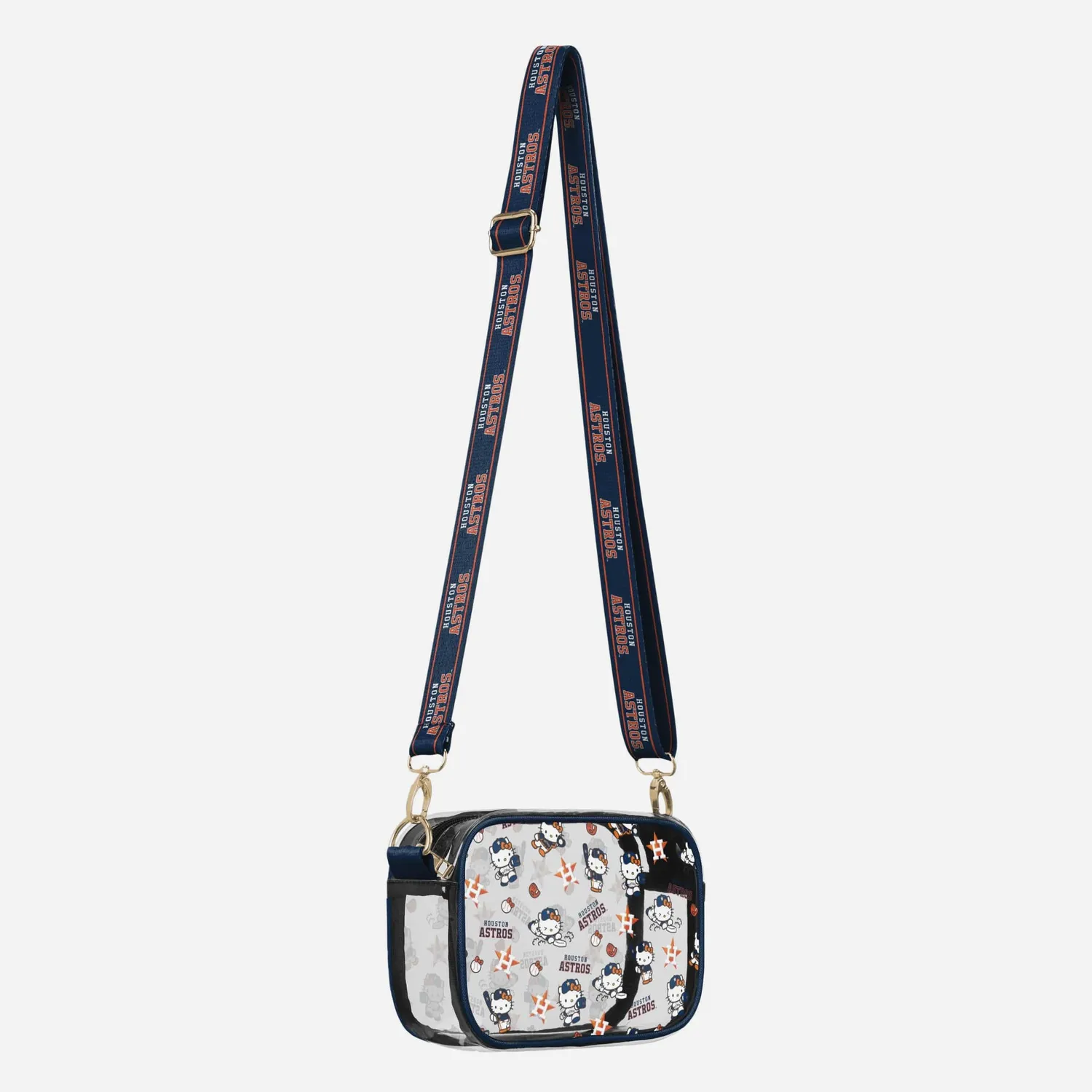 Hello Kitty x Houston Astros Clear Crossbody Bag gjennomsiktig veske 2 l