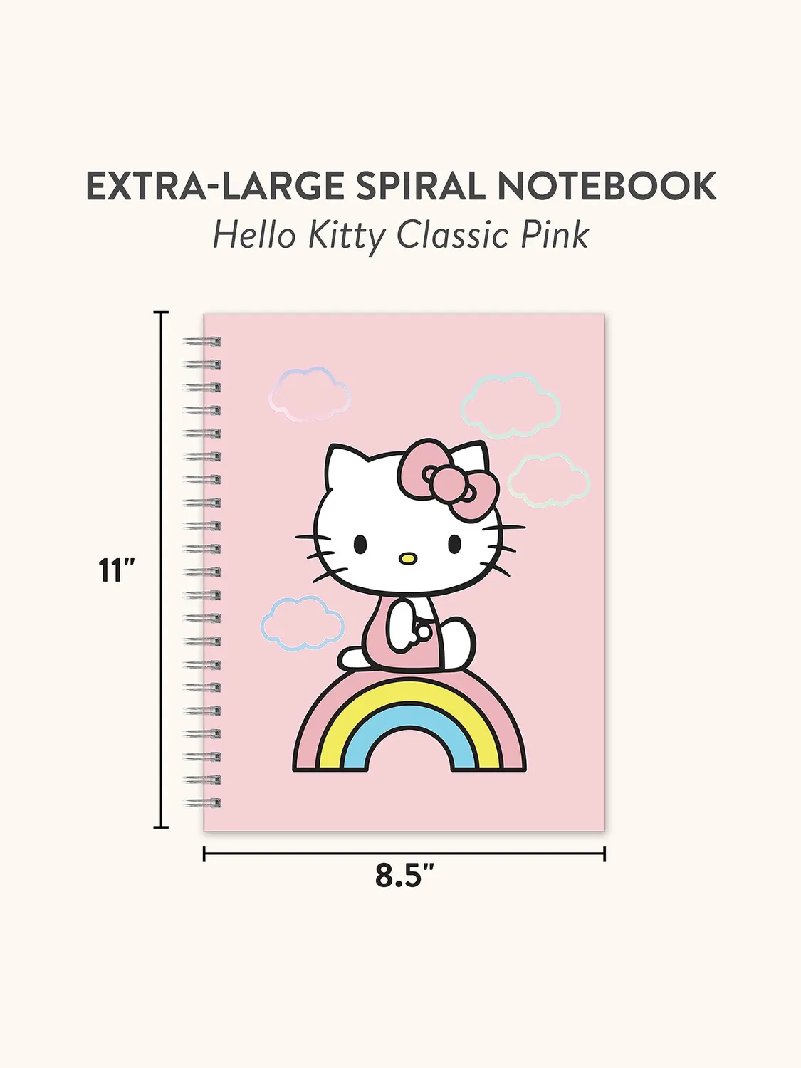 Hello Kitty x Studio Oh! Classic Pink spiralnotatbok ekstra stor
