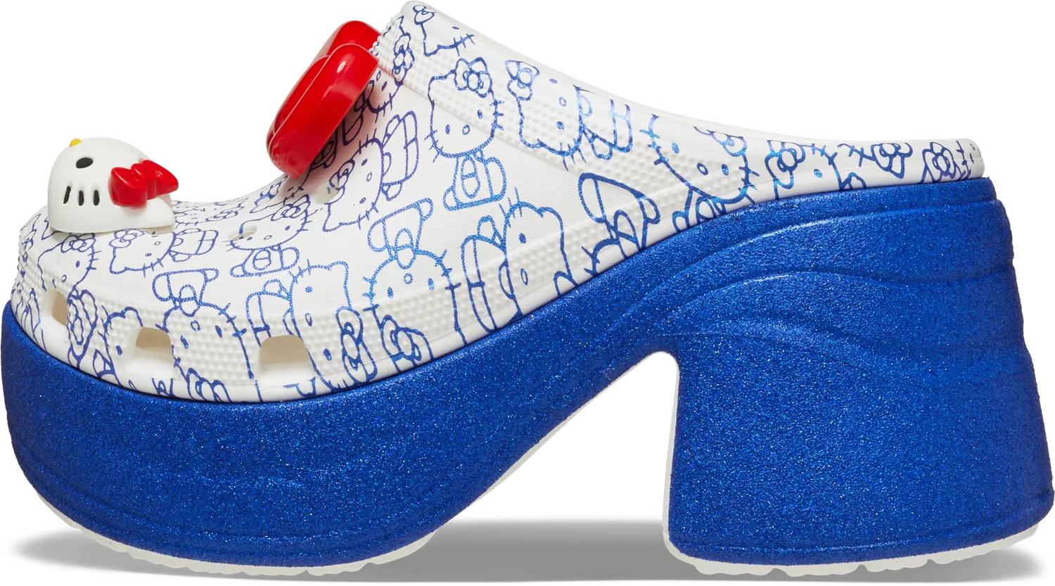 Hello Kitty x Crocs Adult Siren Heeled Clog tresko hvit M2W4 høy hæl