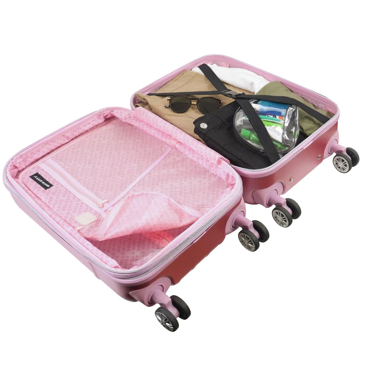 Hello Kitty x FUL 21-tommers kabinkoffert metallic rosa ABS
