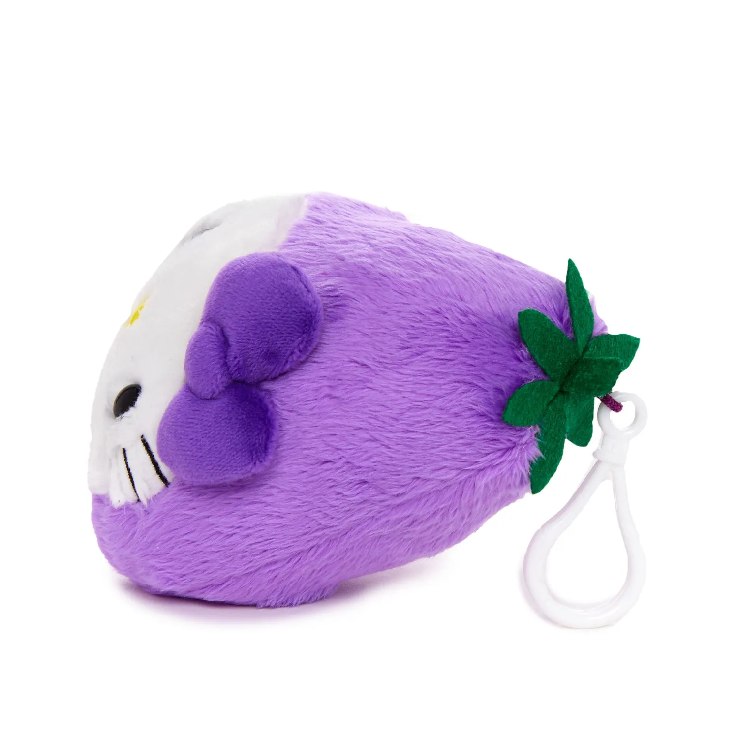 Hello Kitty Eggplant Plush Mascot Clip kosedyrklype aubergine 4 tommer
