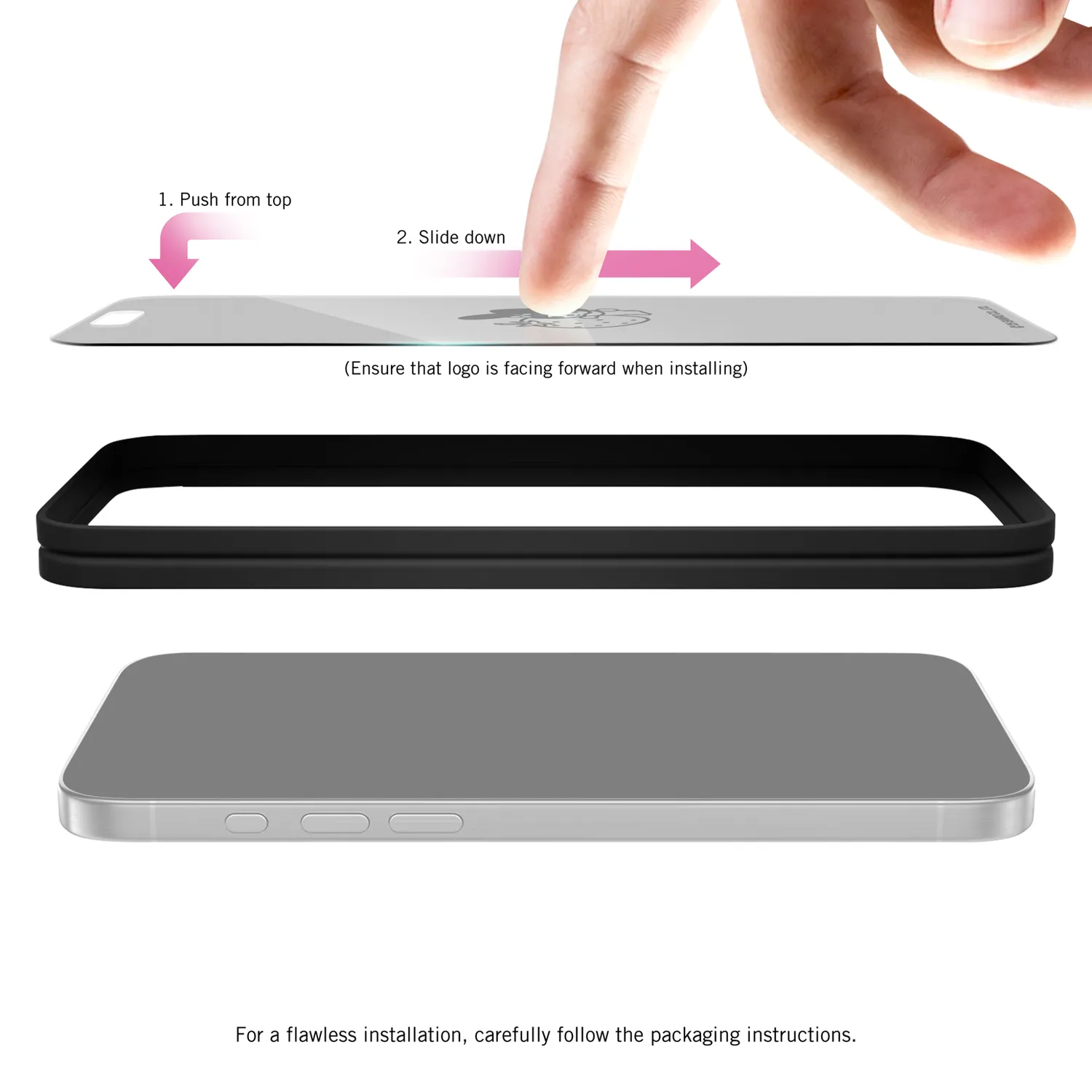 Screen Skinz My Melody Berry skjermbeskytter iPhone 14/13/13 Pro klart glass