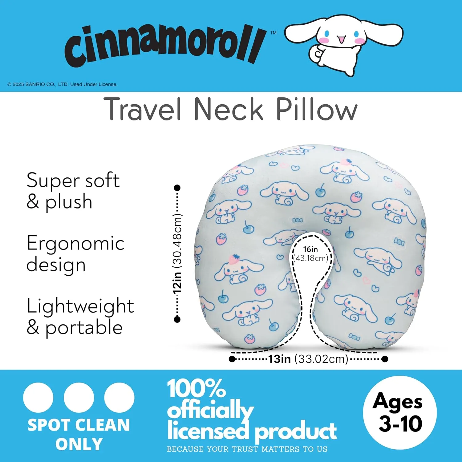 Hello Kitty Cinnamoroll Travel Neck Pillow reisepute – Cloud Snuggles