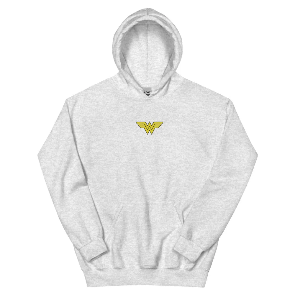 Batman WONDER WOMAN Logo Embroidered Hettegenser brodert