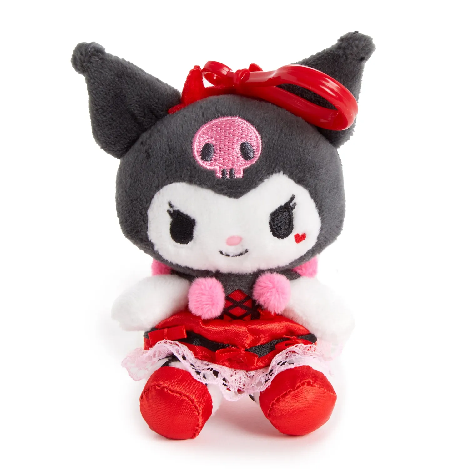 Hello Kitty Strawberry Treat Kuromi Plush Mascot Clip kosefigur