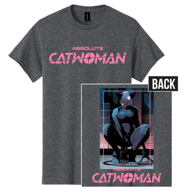 Batman T 14 - ABSOLUTE CATWOMAN T-shirt (GRAY) T-skjorte grå S