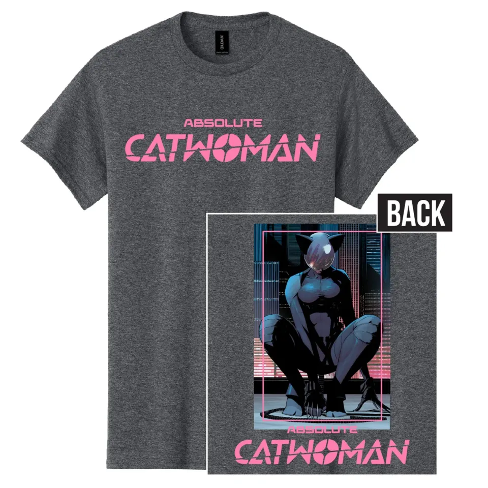 Batman T 14 - ABSOLUTE CATWOMAN T-shirt (GRAY) T-skjorte grå S