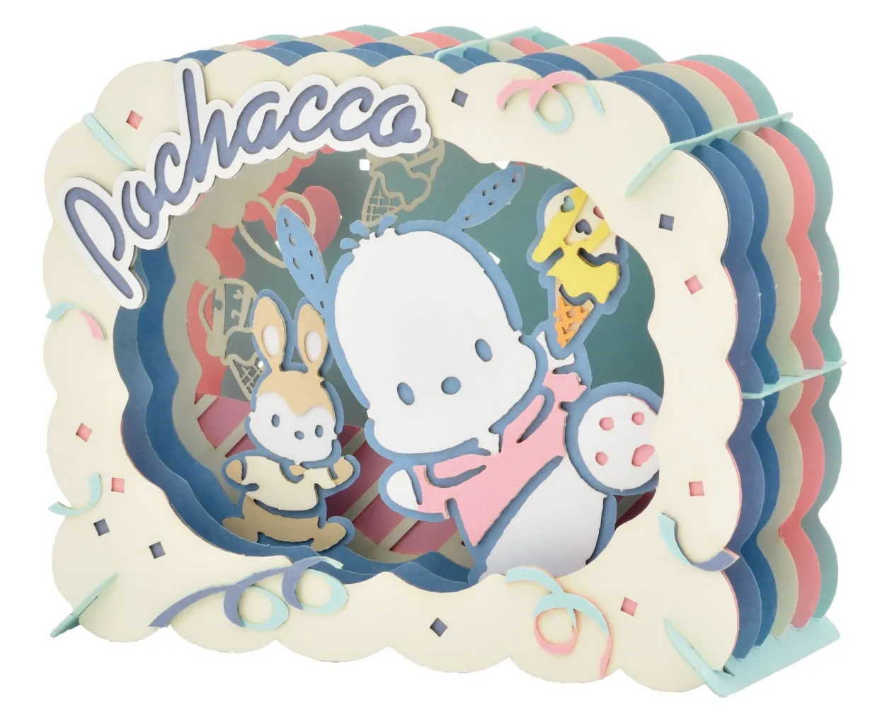 Pochacco So Much Fun! Ensky Paper Theater PT-302X byggesett papir