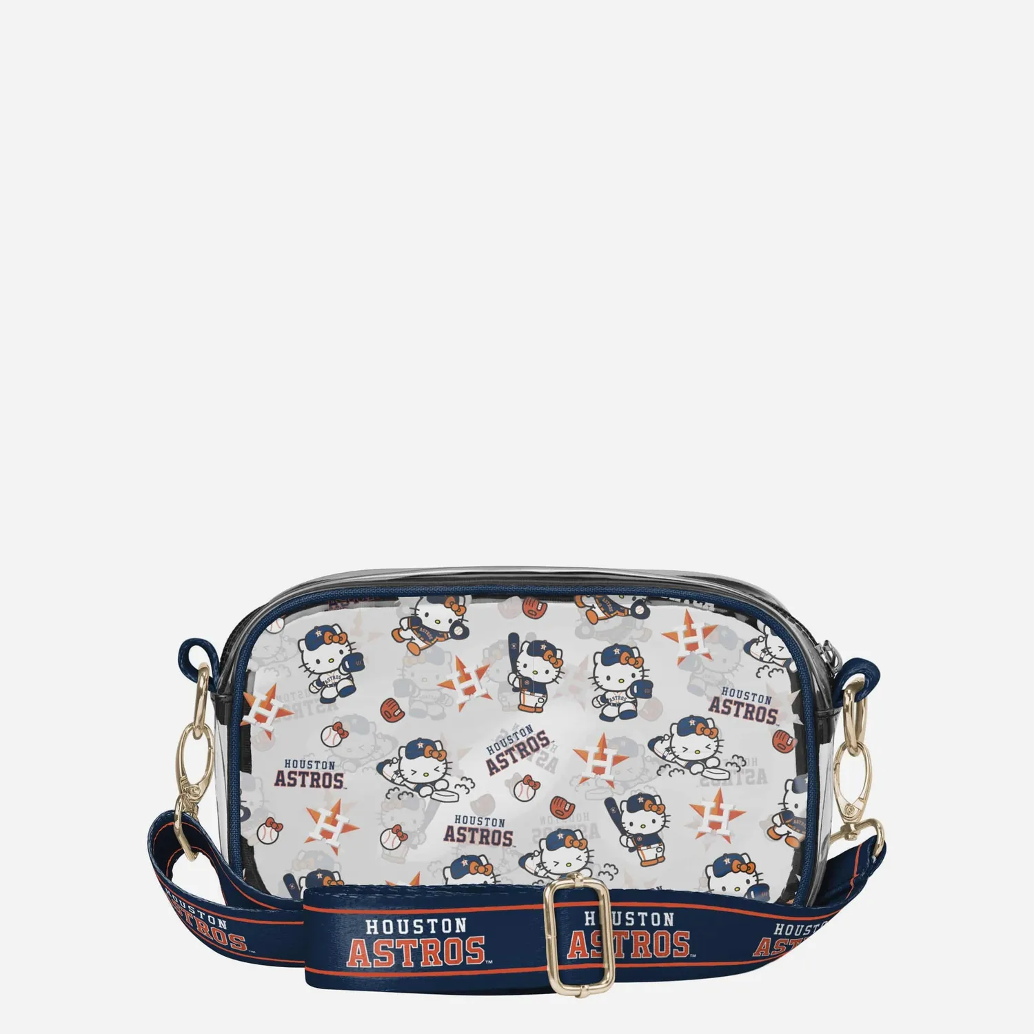 Hello Kitty x Houston Astros Clear Crossbody Bag gjennomsiktig veske 2 l