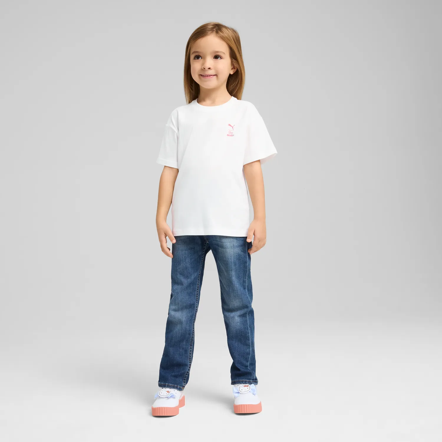 PUMA Hello Kitty and Friends Relaxed Graphic Tee T-skjorte hvit barn