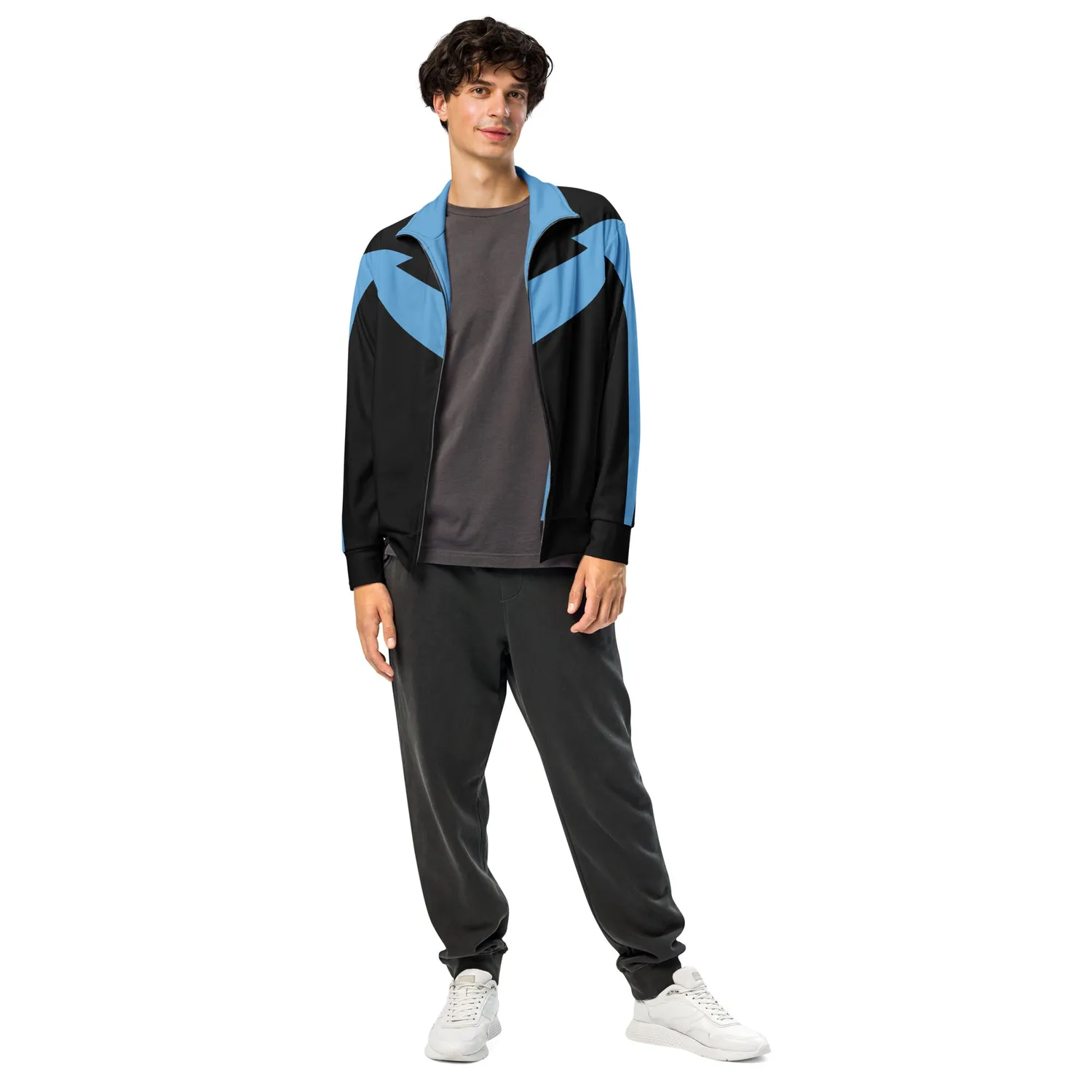 Nightwing Track Jacket cosplayjakke, unisex med fleecefôr