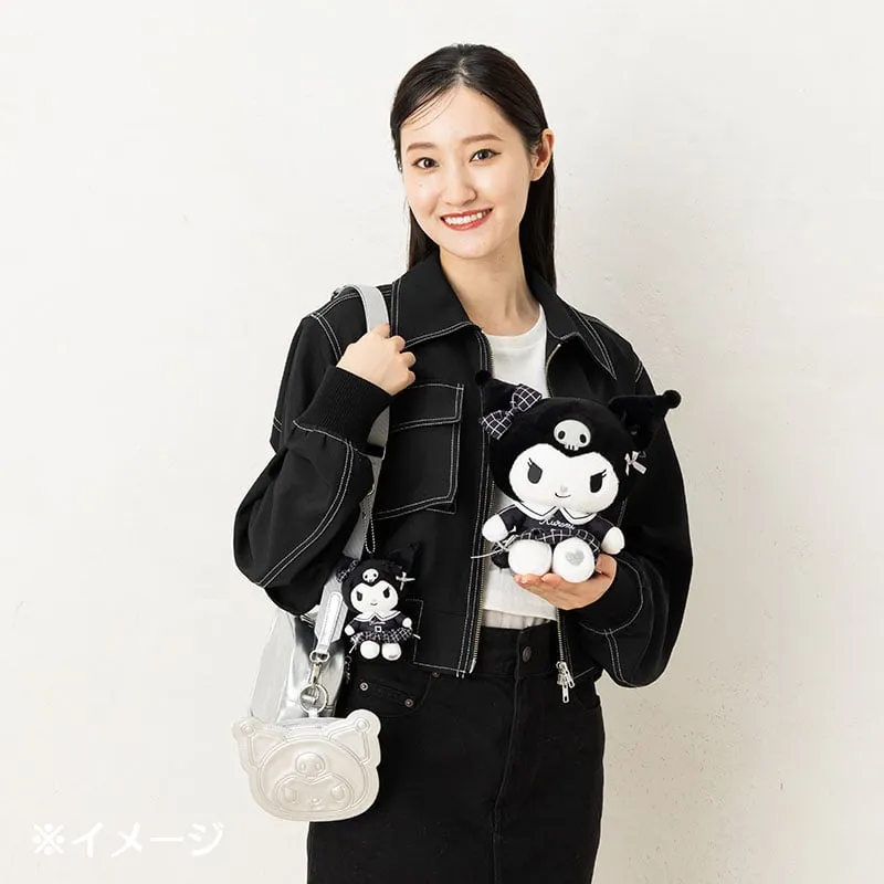 Hello Kitty Silver Houndstooth Kuromi kosedyr 8 tommer i sølv