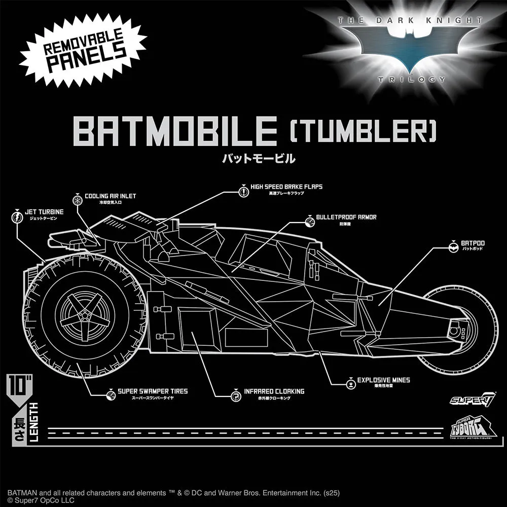 Batman The Dark Knight Trilogy Batmobile Tumbler Super Cyborg-samlerfigur
