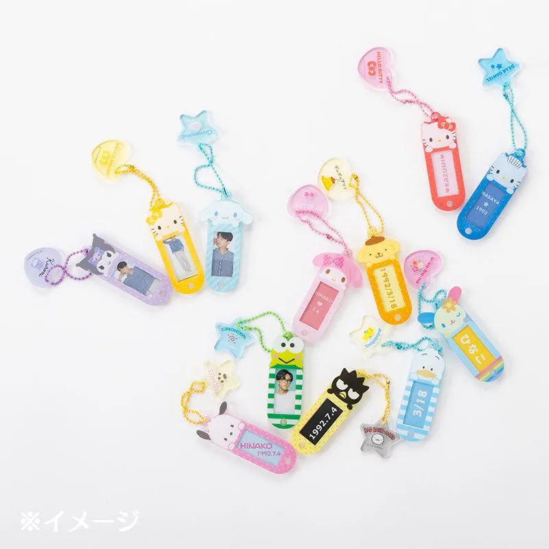 Hello Kitty Customizable Mascot Bag Charm nøkkelring med bildevindu
