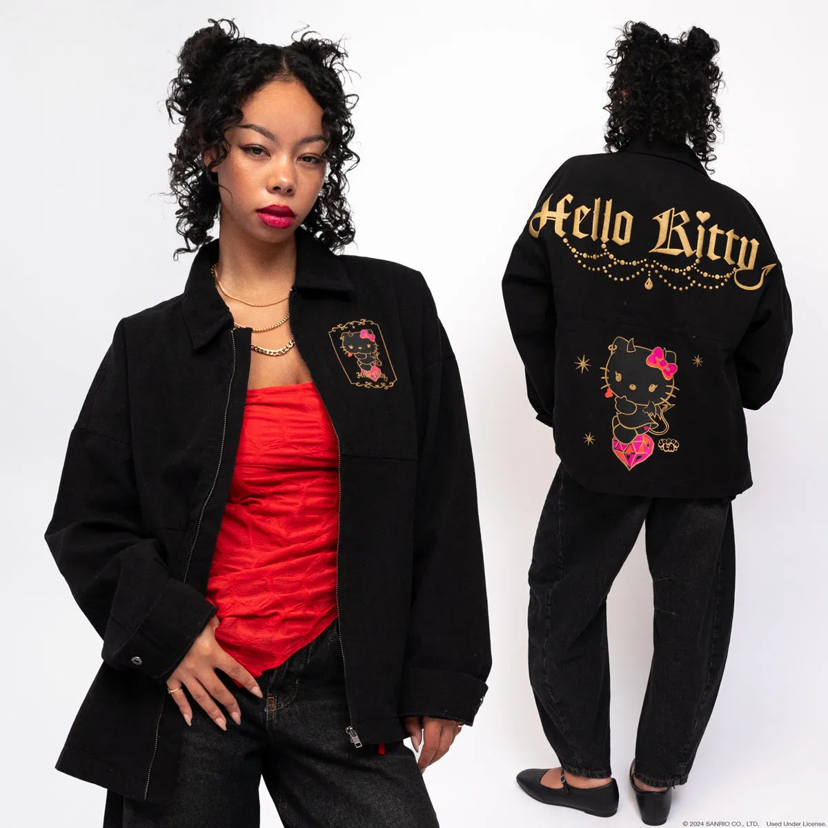 Hello Kitty Devil JapanLA Spirit Jersey-jakke svart