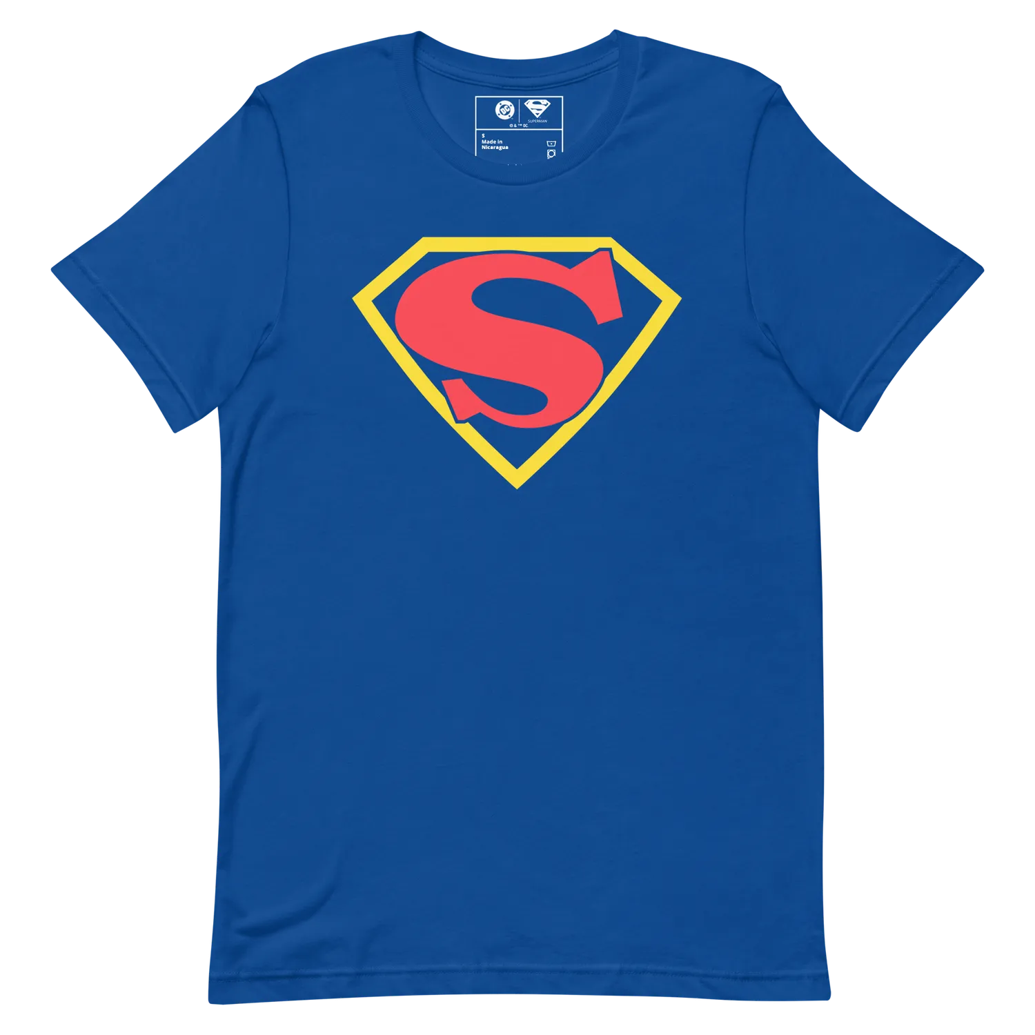 Superman Golden Age S-Shield t-skjorte True Royal bomull