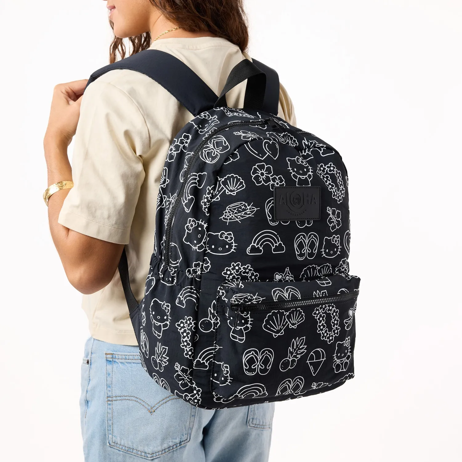 Hello Kitty x Aloha Collection Keep It Light Backpack ryggsekk svart