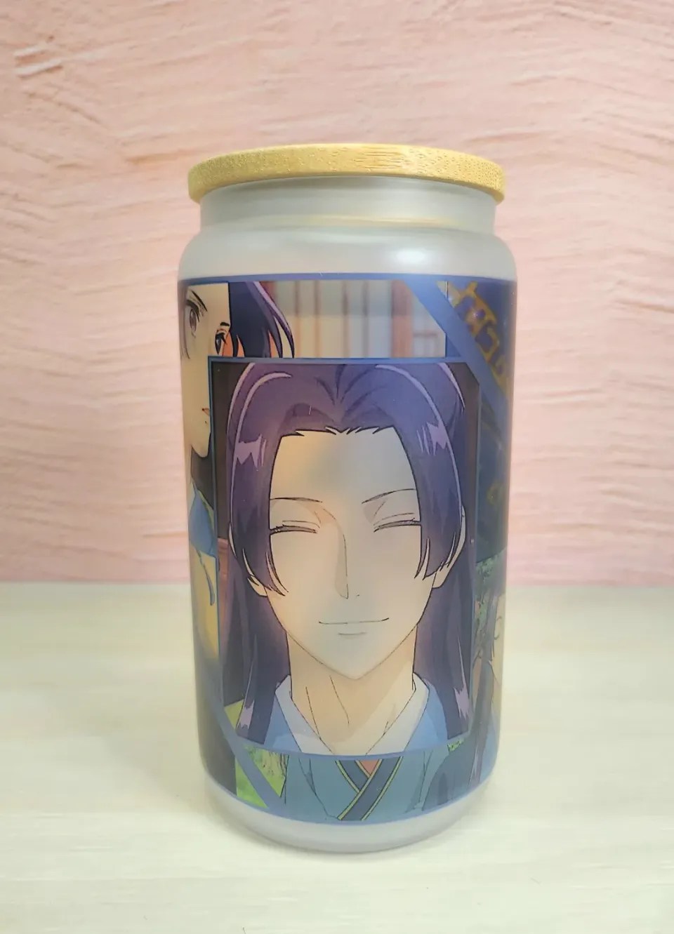 Anitaku Handsome Royal 16oz cup glass med bambuslokk