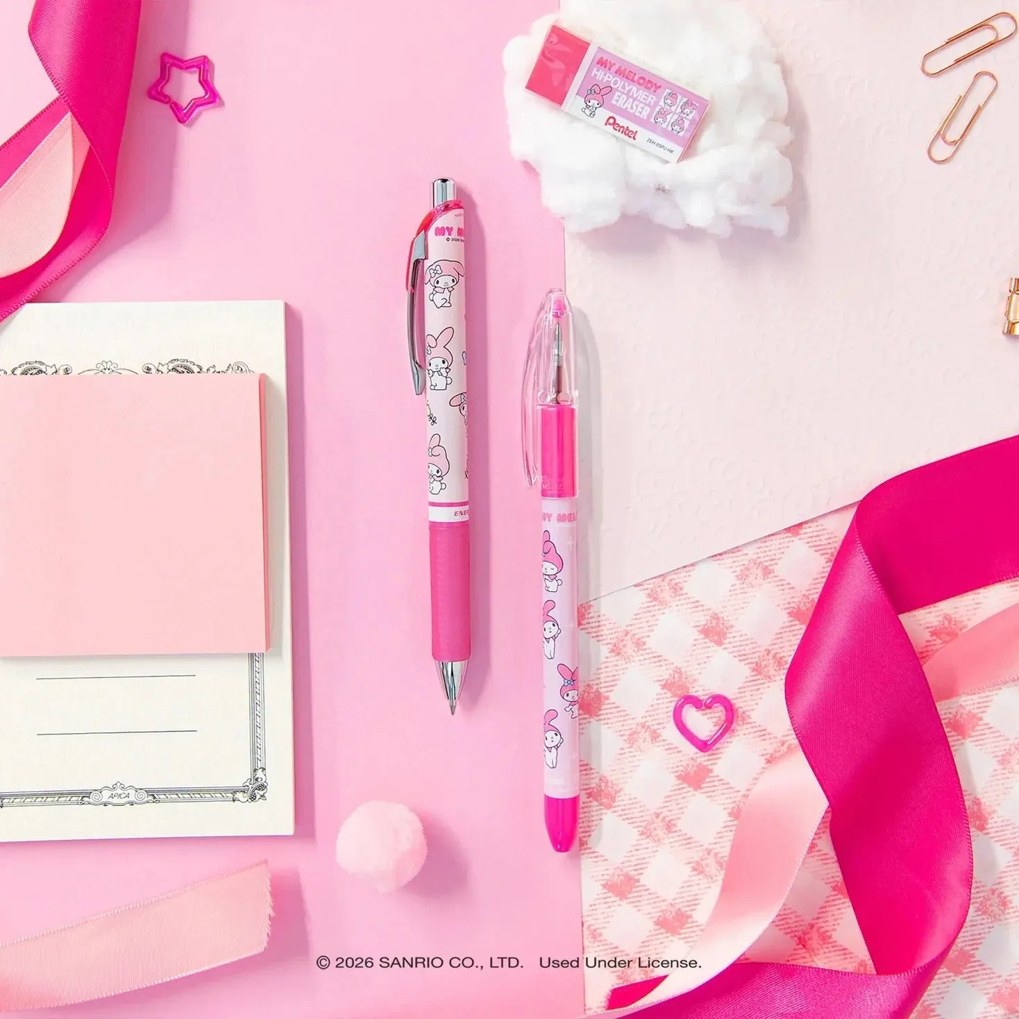 Hello Kitty and Friends Pentel Hi-Polymer Block viskelær 6-pakning