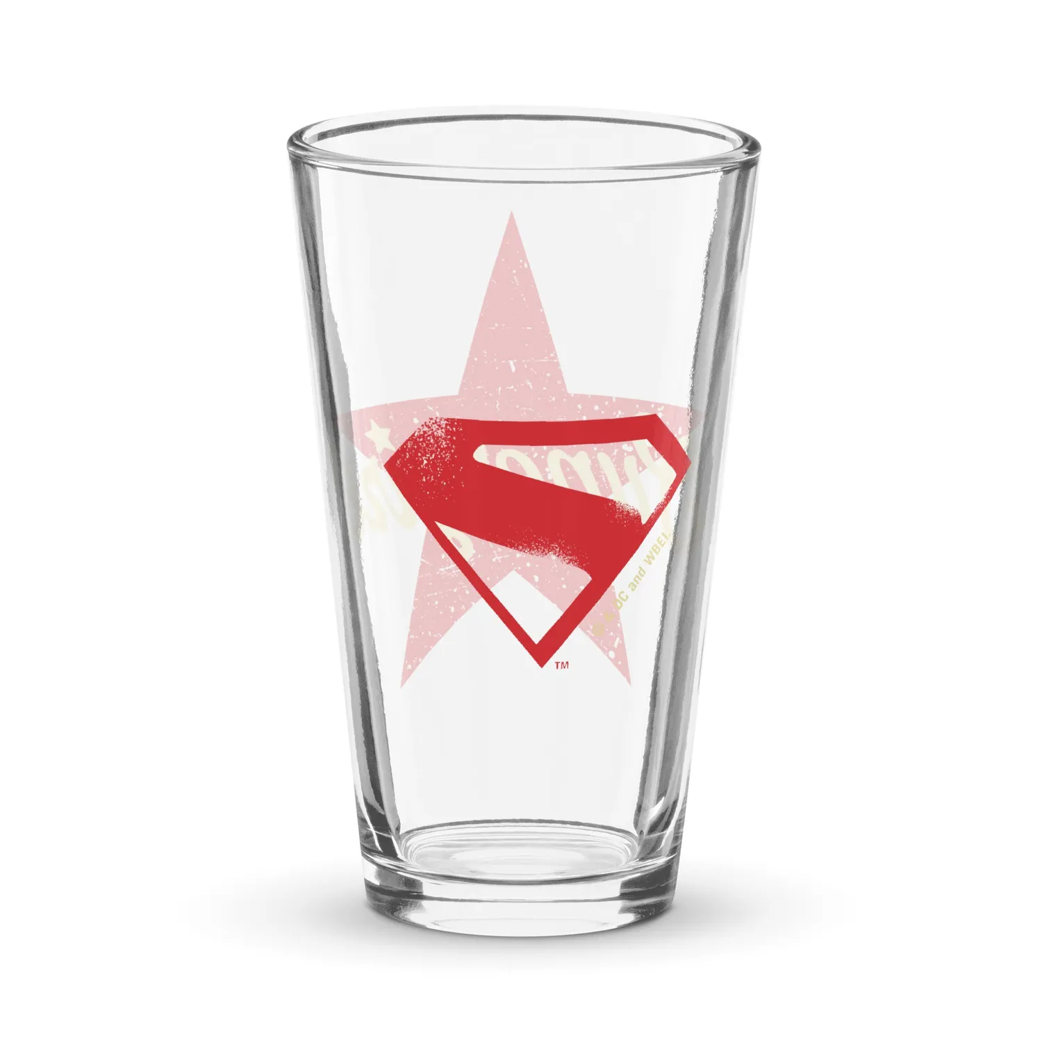 Batman Supergirl (2026 Movie) pintglass 473 ml glass