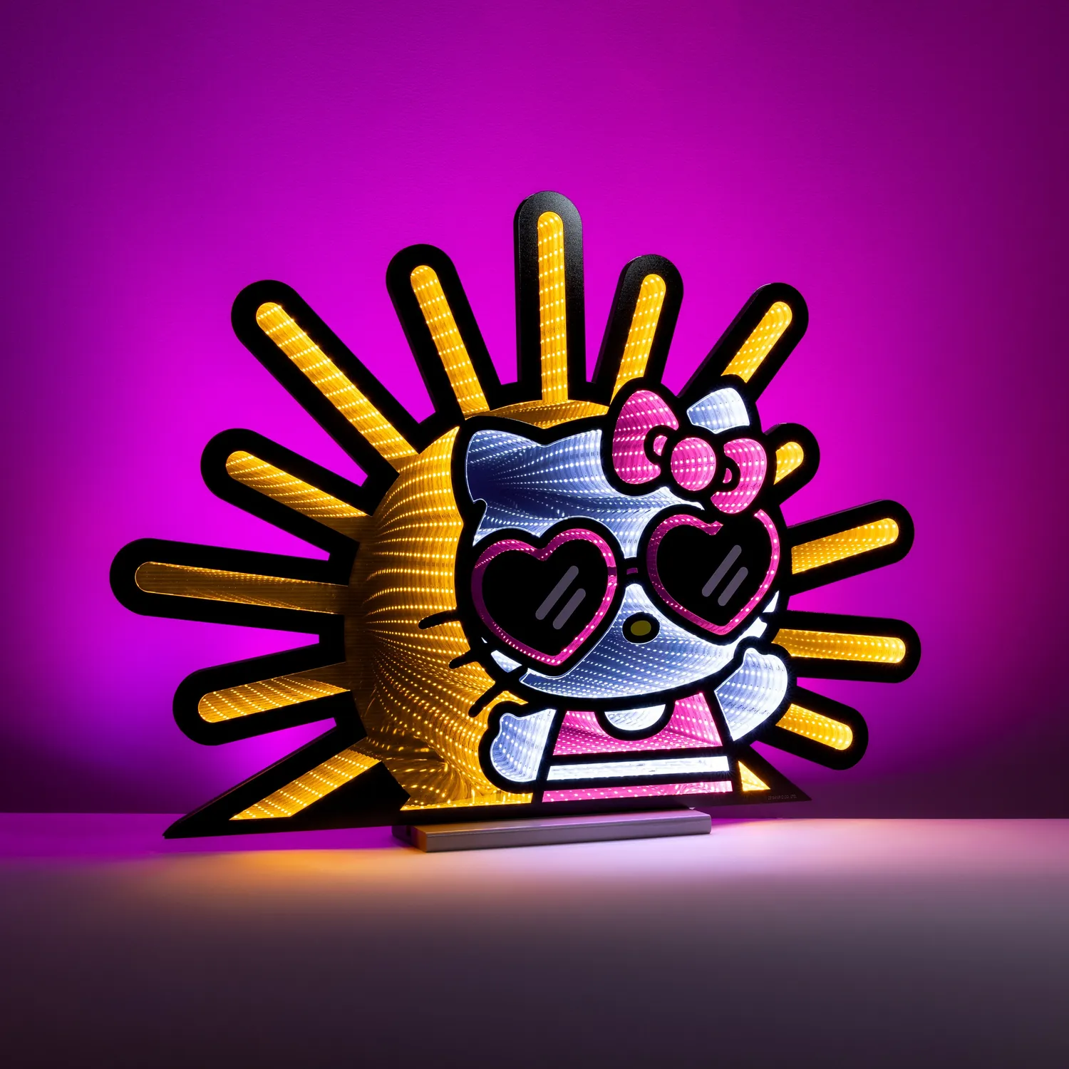 Hello Kitty Sunshine Ekkolight infinitylampe 24,5 tommer LED