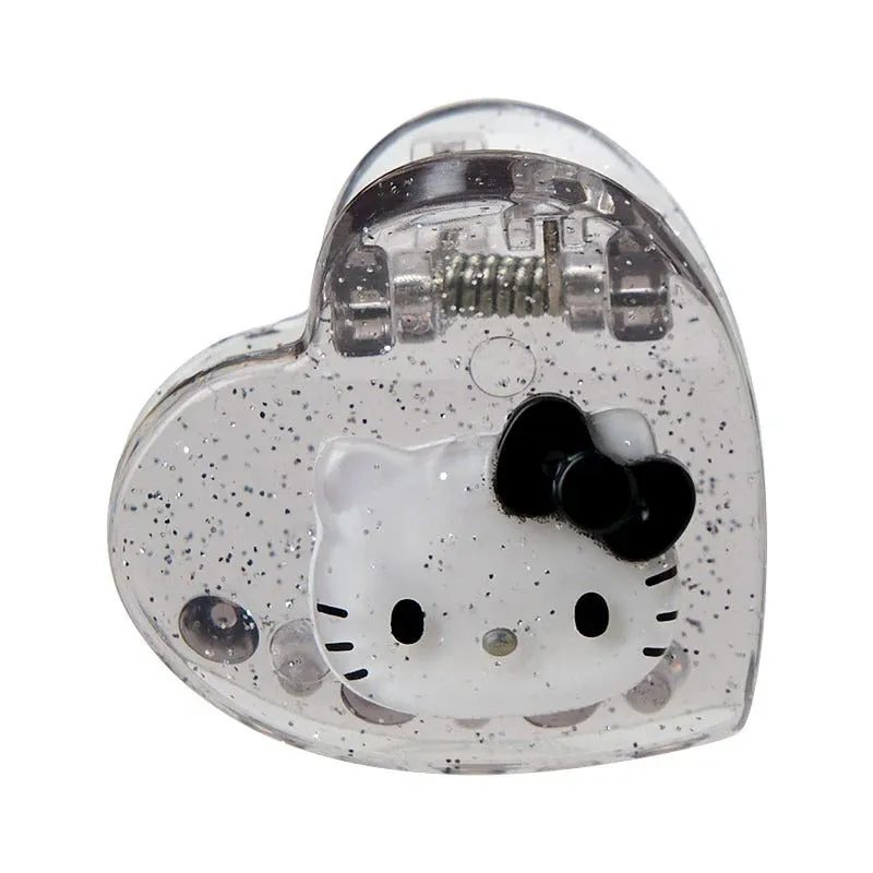Hello Kitty mini hårspenner 4 stk sølv med glitter