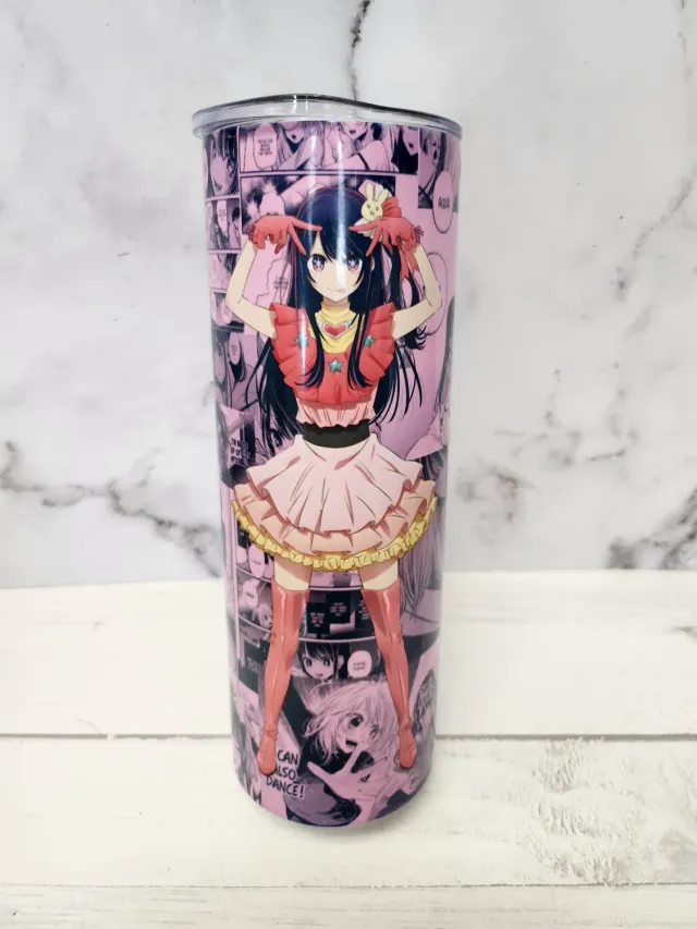 Anitaku Idol Girl Tumbler termokopp 20 oz med sugerør