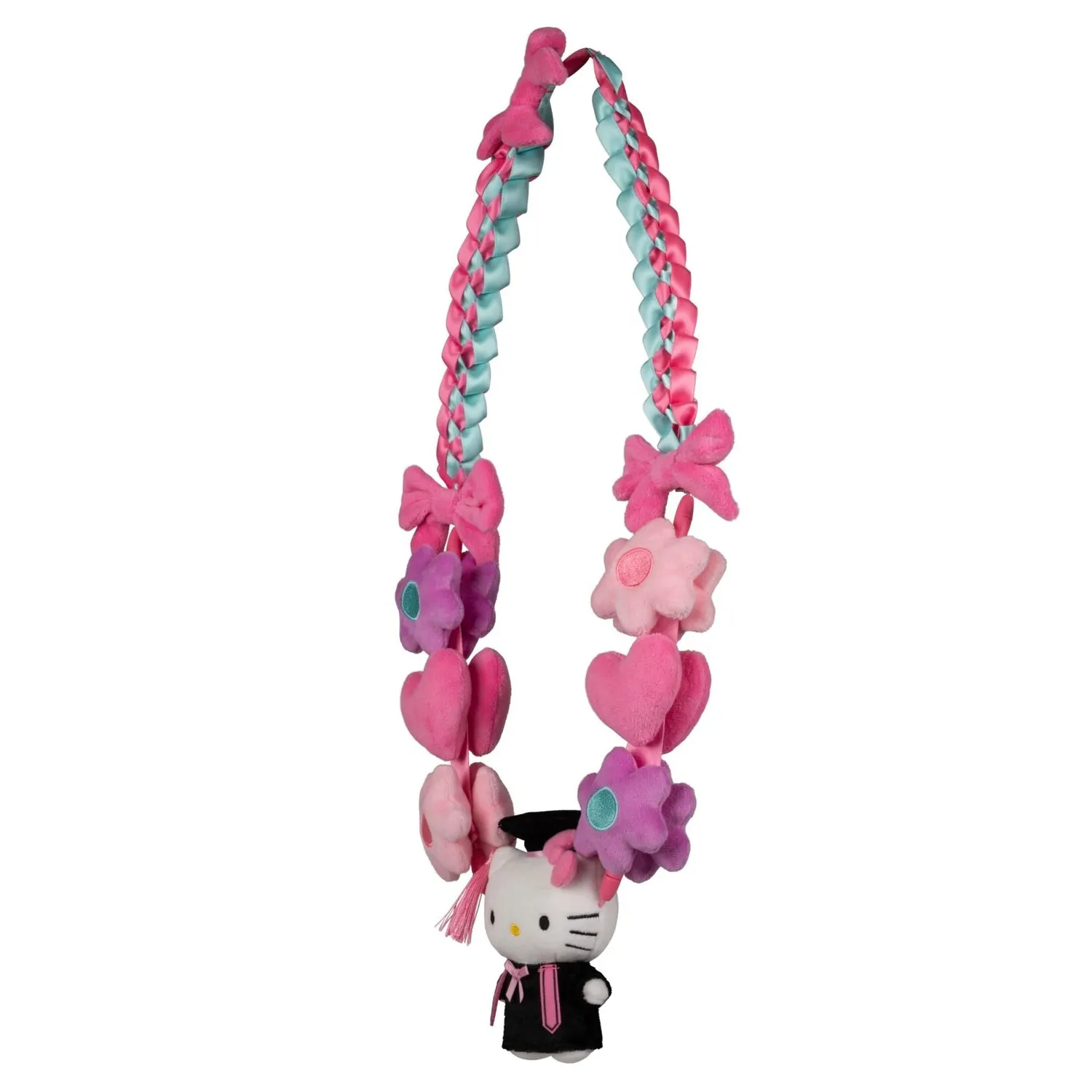 Hello Kitty 21" Graduation Mascot Plush Lei blomsterkrans